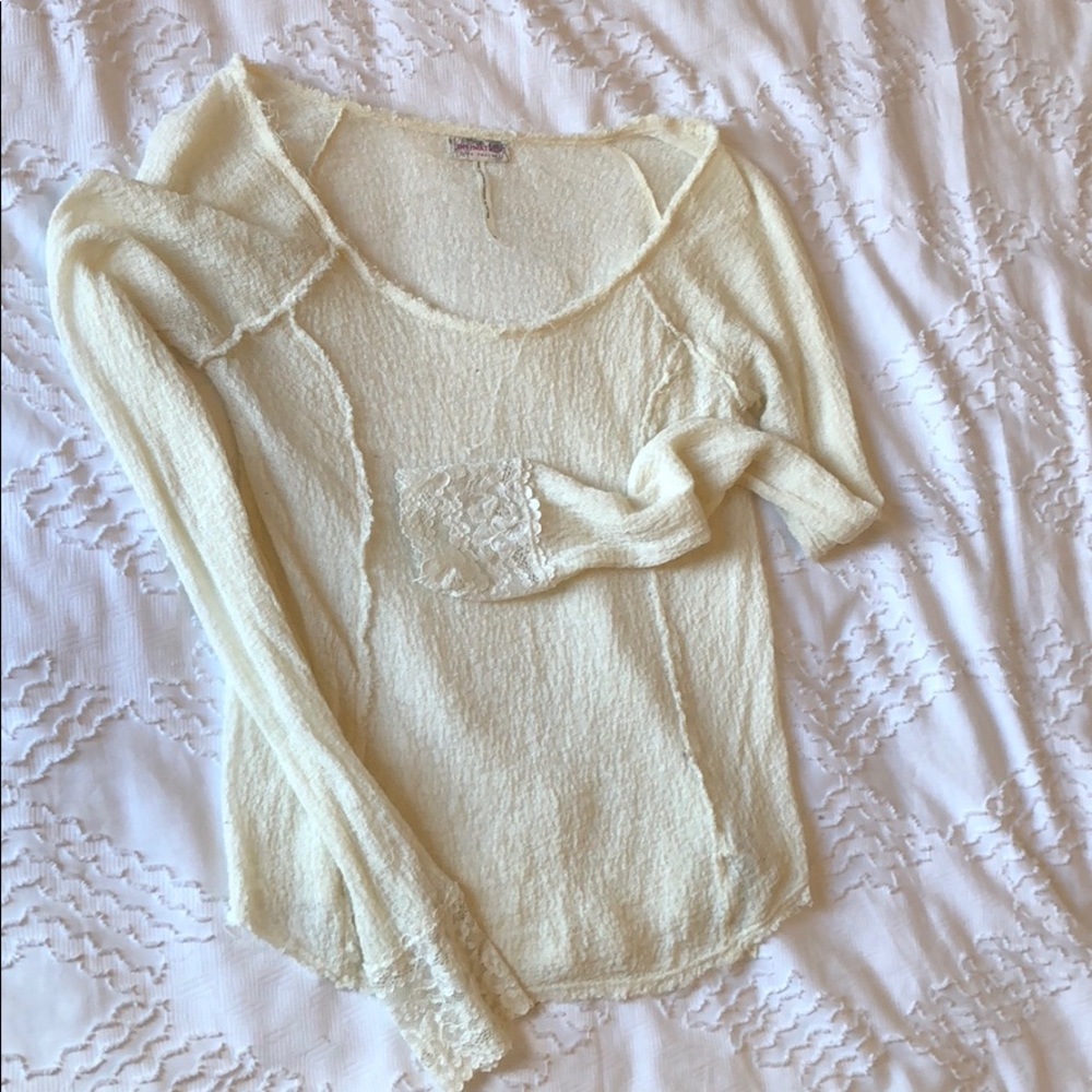 Free people lace top barely worn